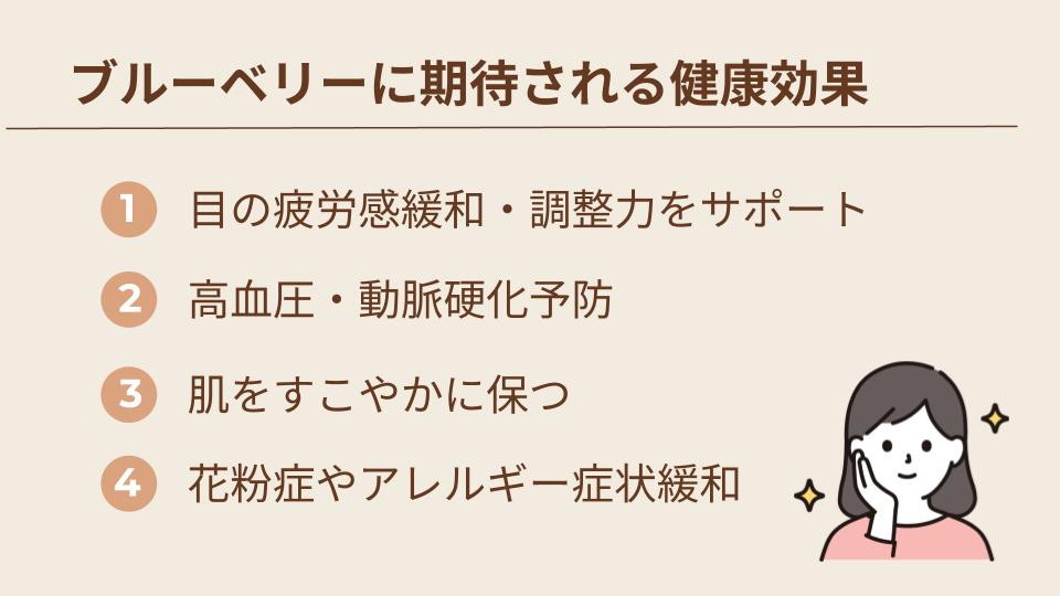 ブルーベリーに期待される健康効果