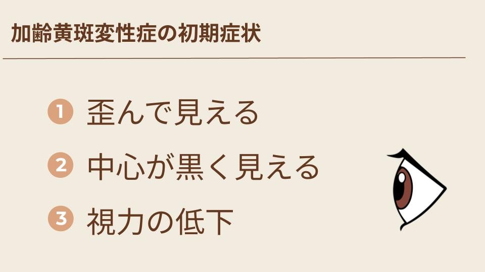 加齢黄斑変性症の初期症状