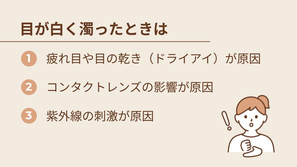 目が白く濁ったときは