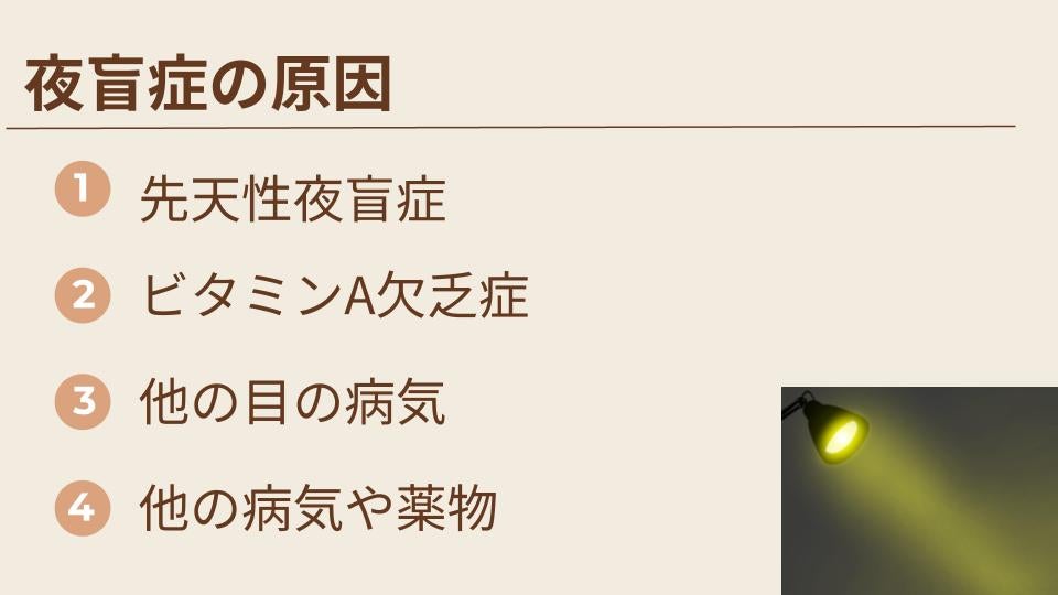 夜盲症の原因
