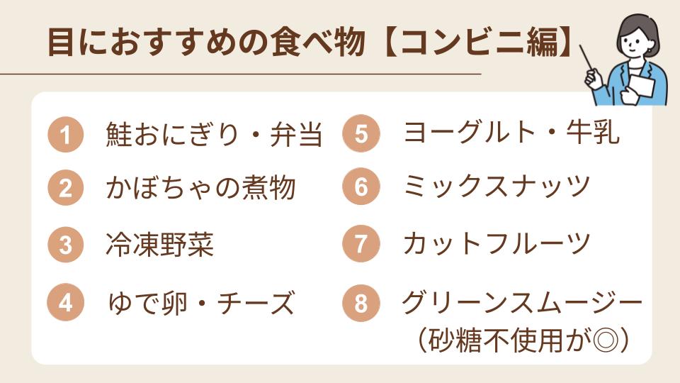 目にいい食べ物の手軽な摂取方法【コンビニ編】