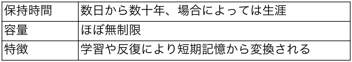 長期記憶
