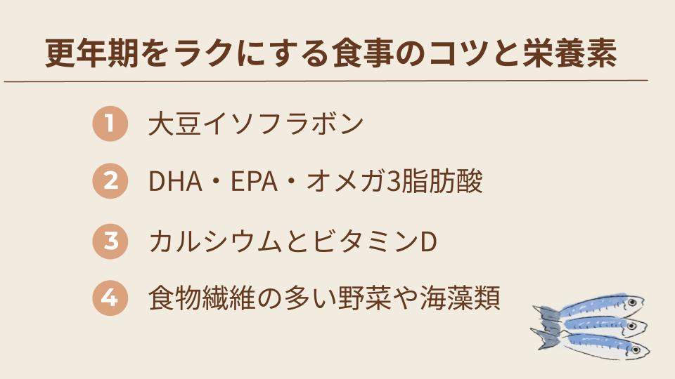 更年期をラクにする食事のコツと栄養素