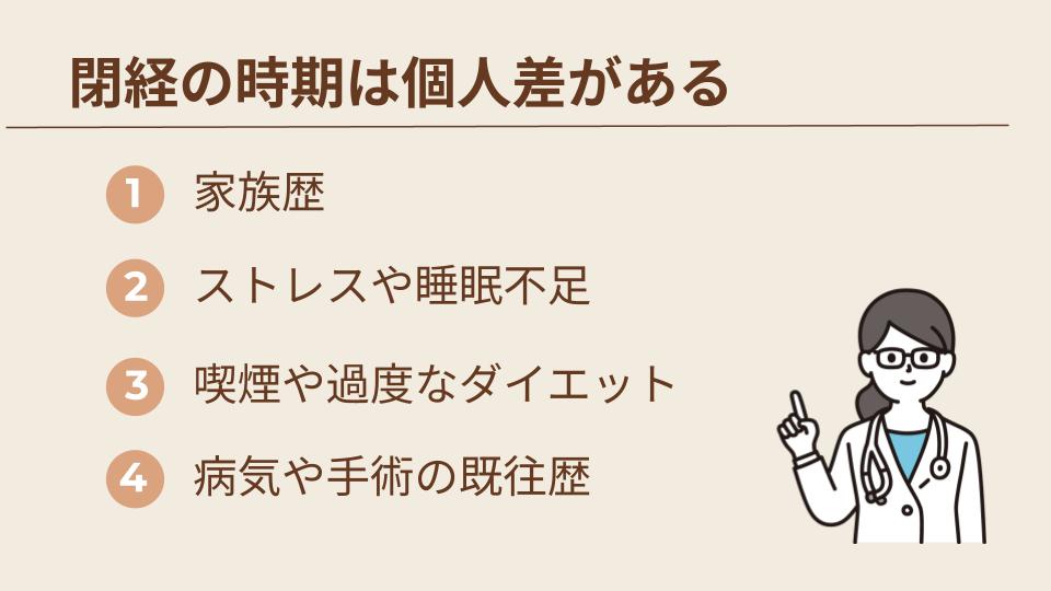 閉経の時期