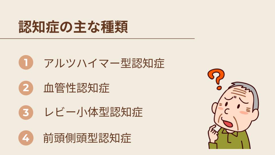 認知症の主な種類