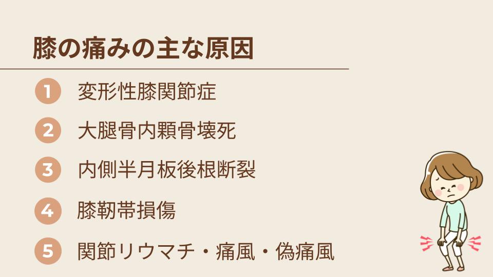 膝の痛みはなぜ起こる？主な原因と症状の違い
