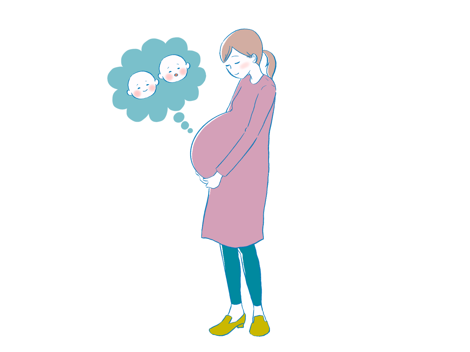 双子や三つ子を妊娠している人