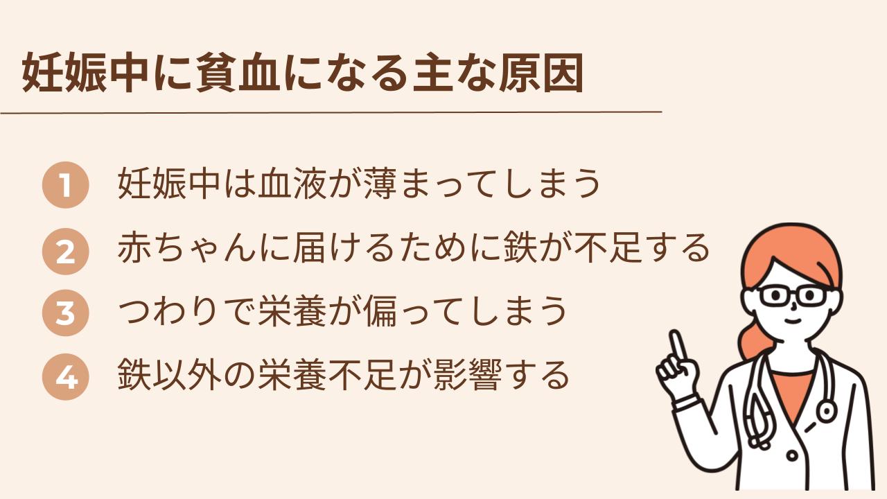 赤ちゃんを育てるために体が大きく変化し、血液のバランスや必要な栄養量が普段とは違ってくるため