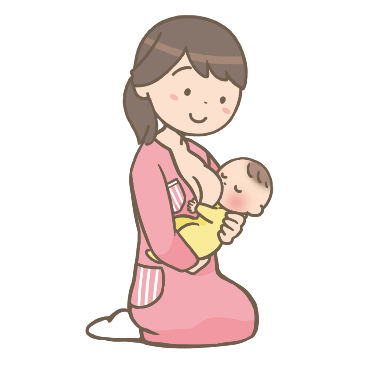 たて抱きはママの太ももの上で赤ちゃんが座る姿勢をとる抱き方で、首がすわる生後3~4か月からがおすすめです。