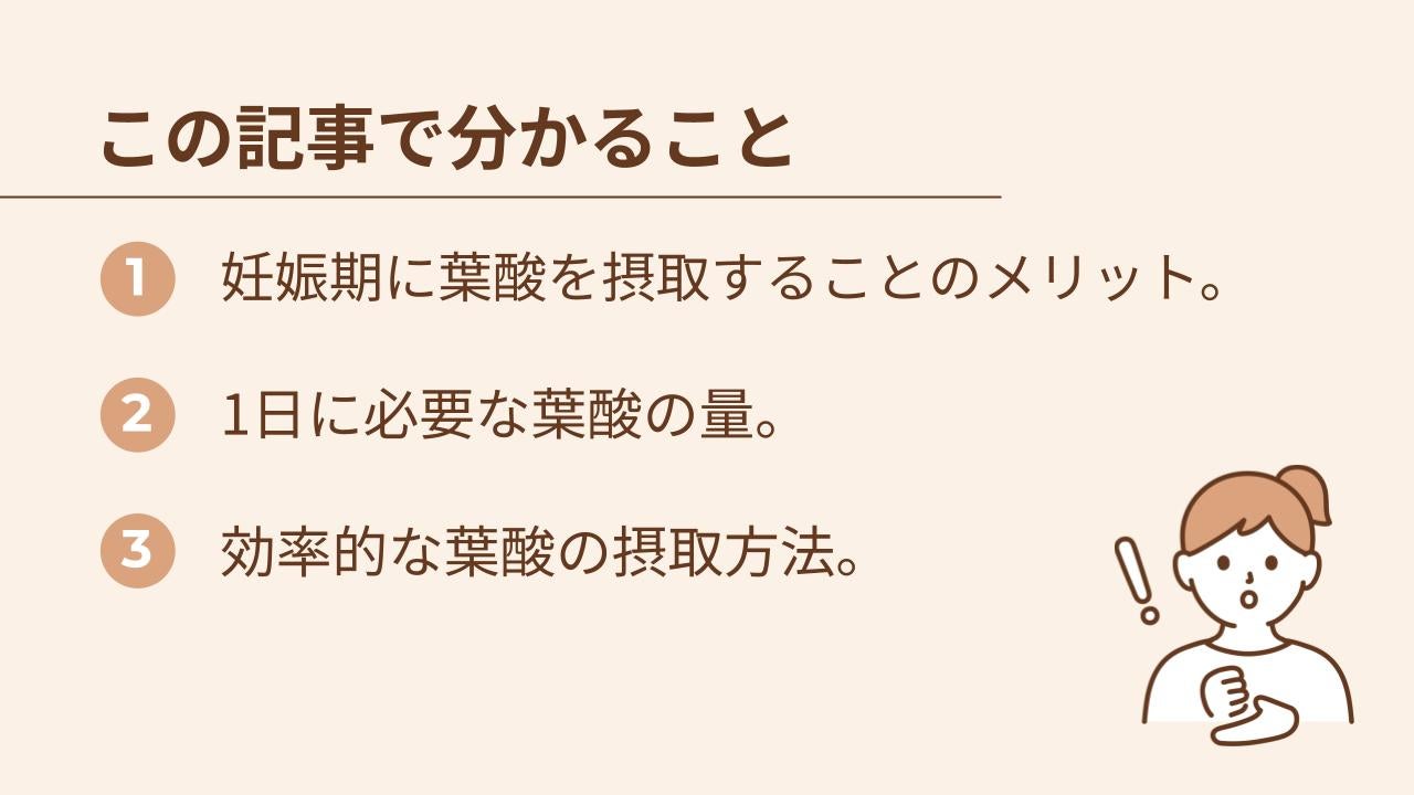 葉酸のメリット・必要量・効率的な摂取方法を紹介