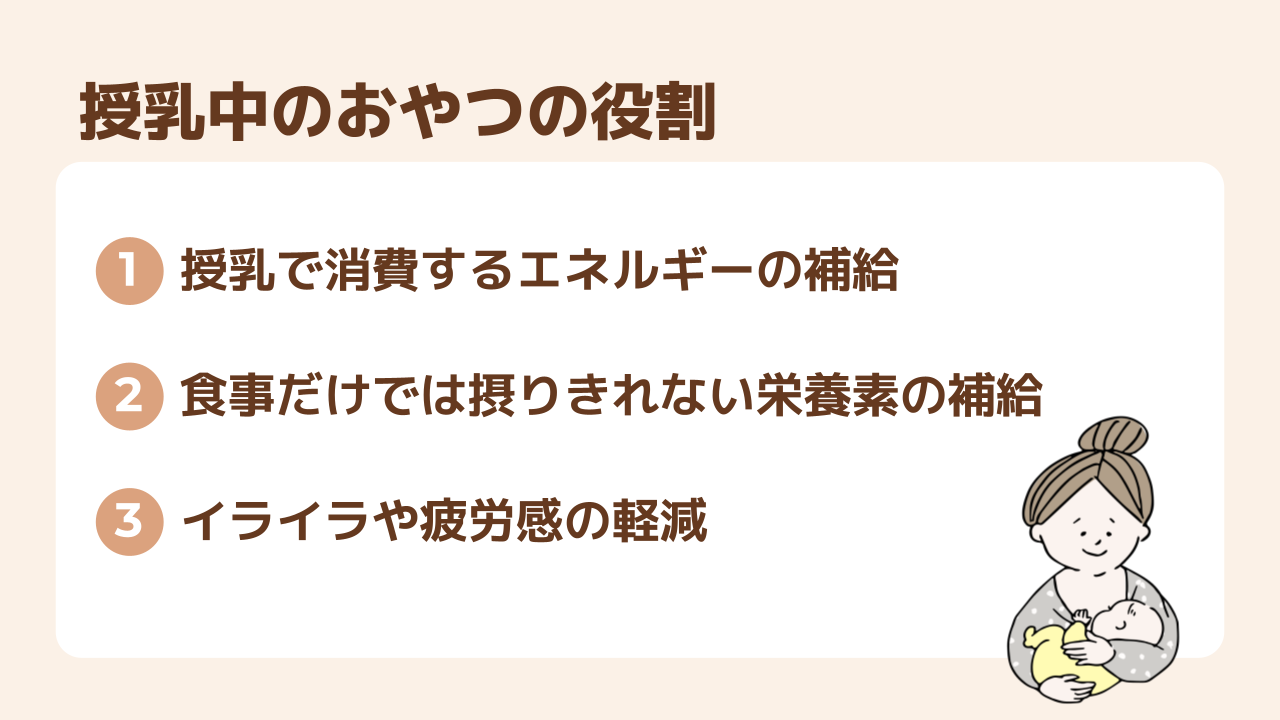 授乳中におやつが必要といわれる理由