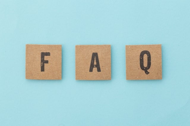 FAQの木製ブロック