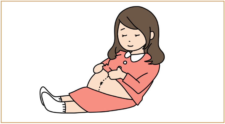 正中線は、妊娠期に起こる変化の一部であり、個人差はありますが、できても完全に消えますので、安心してくださいね.