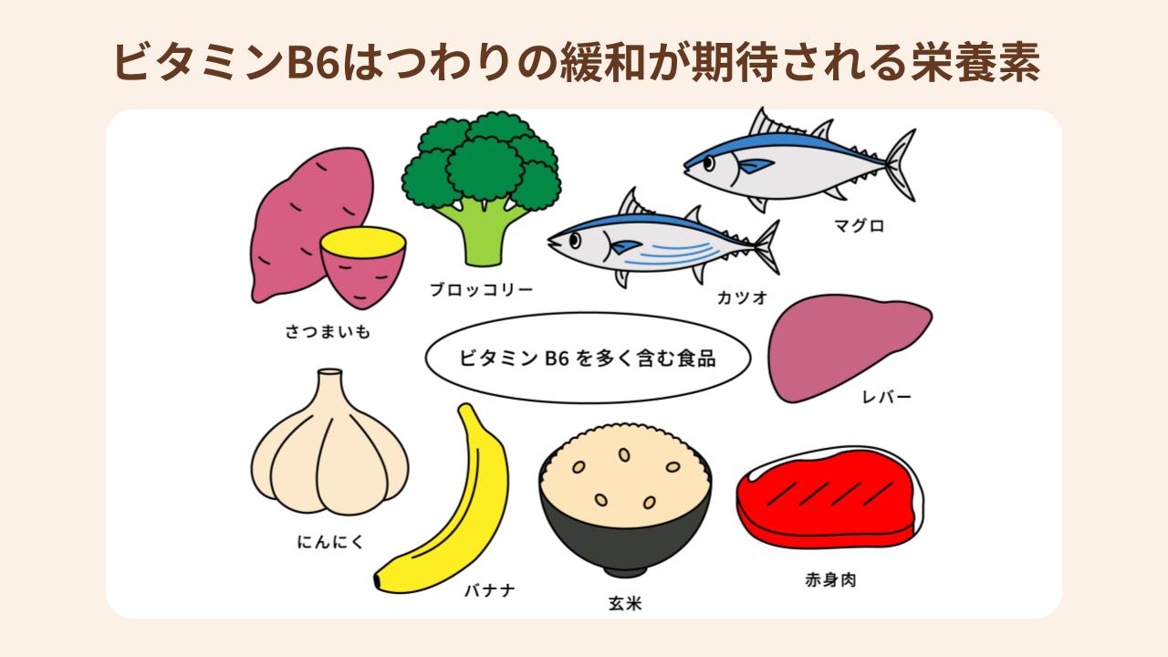 ビタミンB6はつわりの緩和が期待される栄養素なので、不足するとつわりが長引きやすい