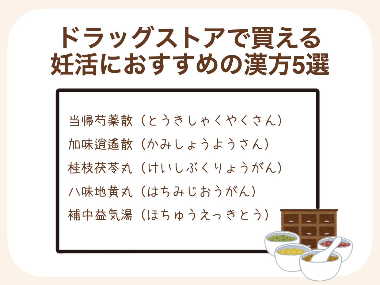 ドラッグストアで買える妊活におすすめの漢方を紹介