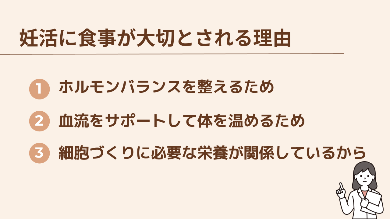 妊活に食事が大切とされる理由