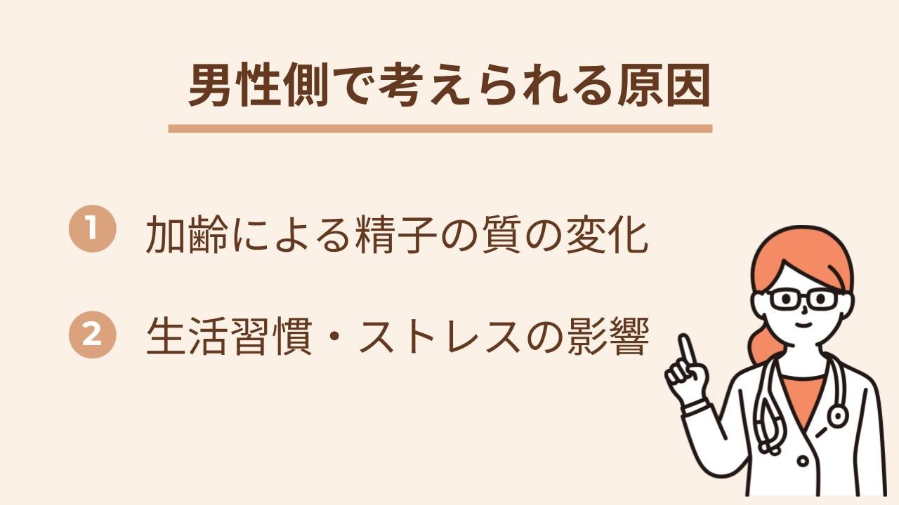 年齢や生活習慣の影響は男女どちらにも起こり得る