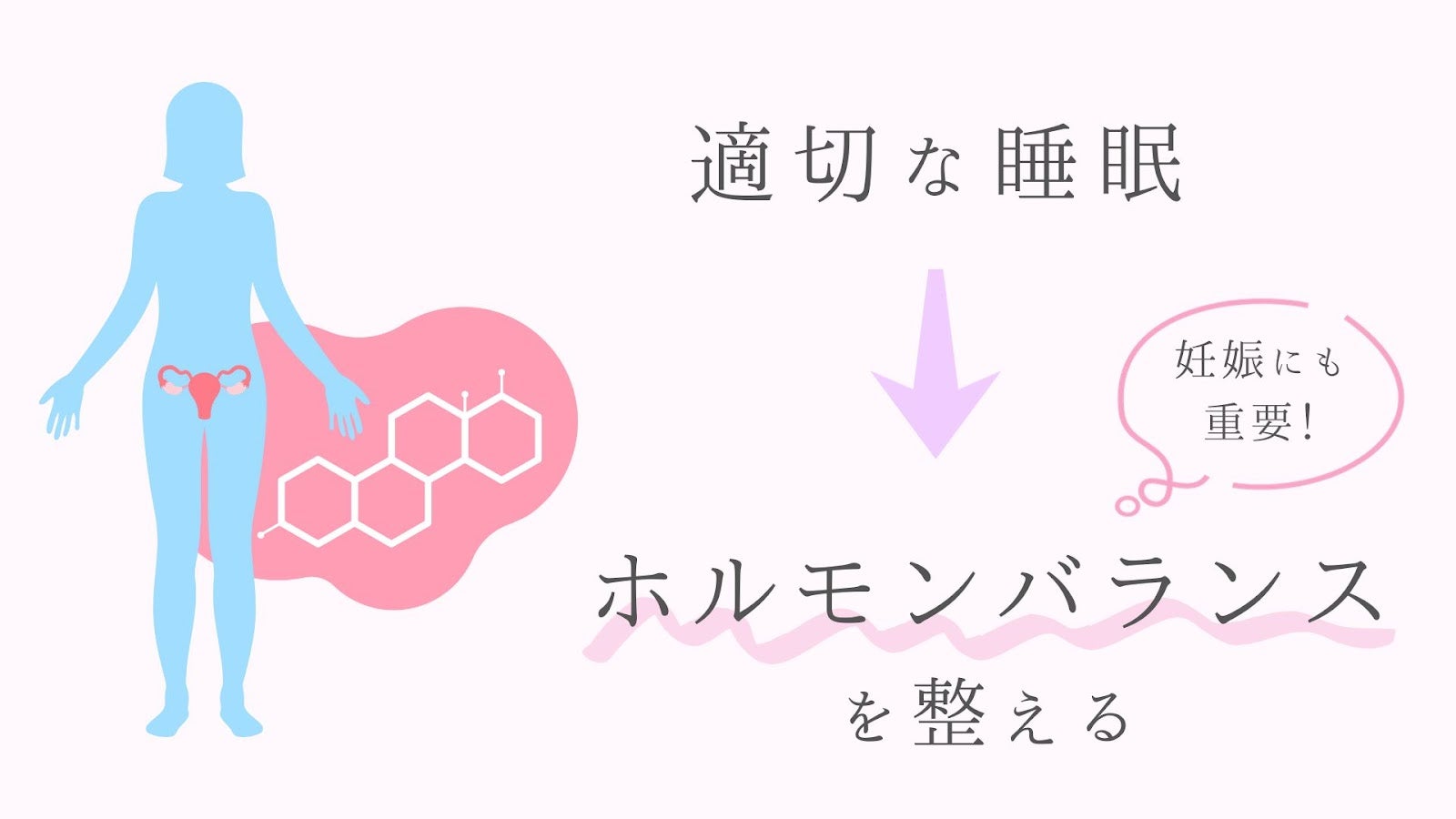睡眠中に、私たちの体で様々なホルモンが活発に働き、妊娠に向けた体の準備を整えている