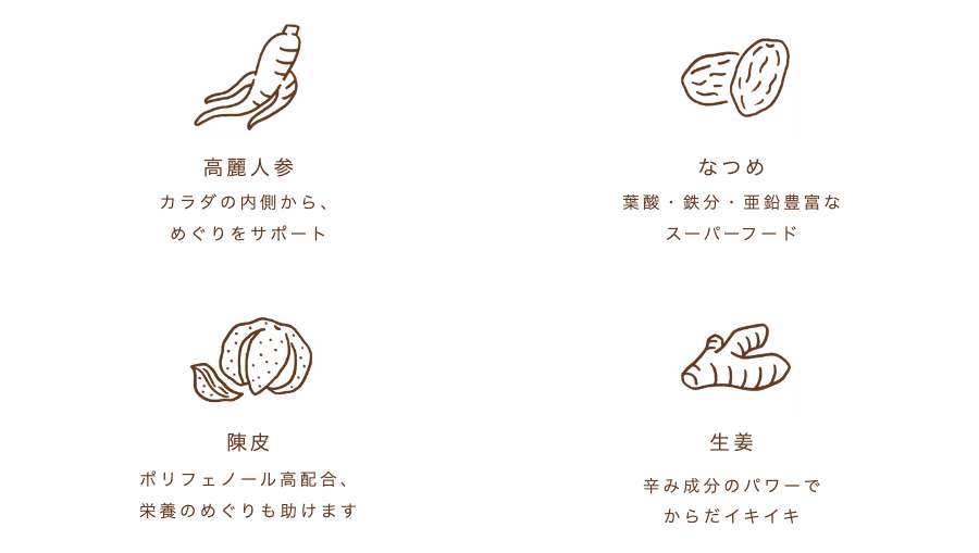 mitas（ミタス）は世界中から探し求めた厳選和漢素材の力で、めぐりの良いカラダをサポートします。