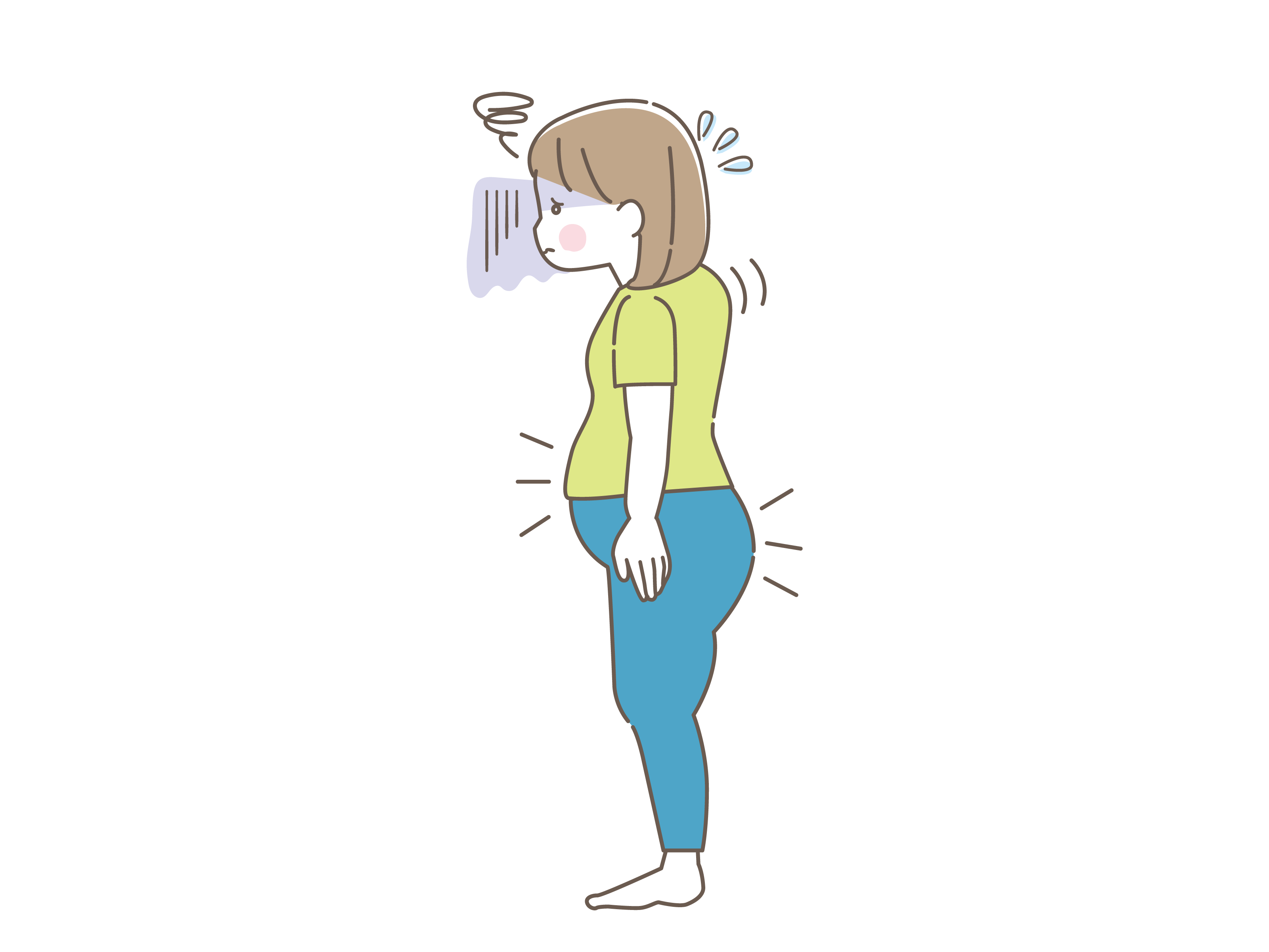 産後初めての生理がしんどい原因5つ：4.骨盤や体の歪み