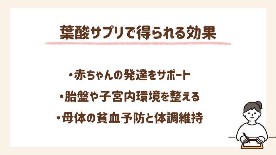 妊娠中の葉酸サプリで得られる効果を解説
