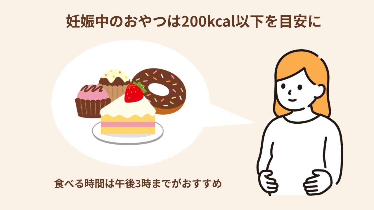 妊娠中の間食は200kcal以内を目安に。カロリー表示を確認する