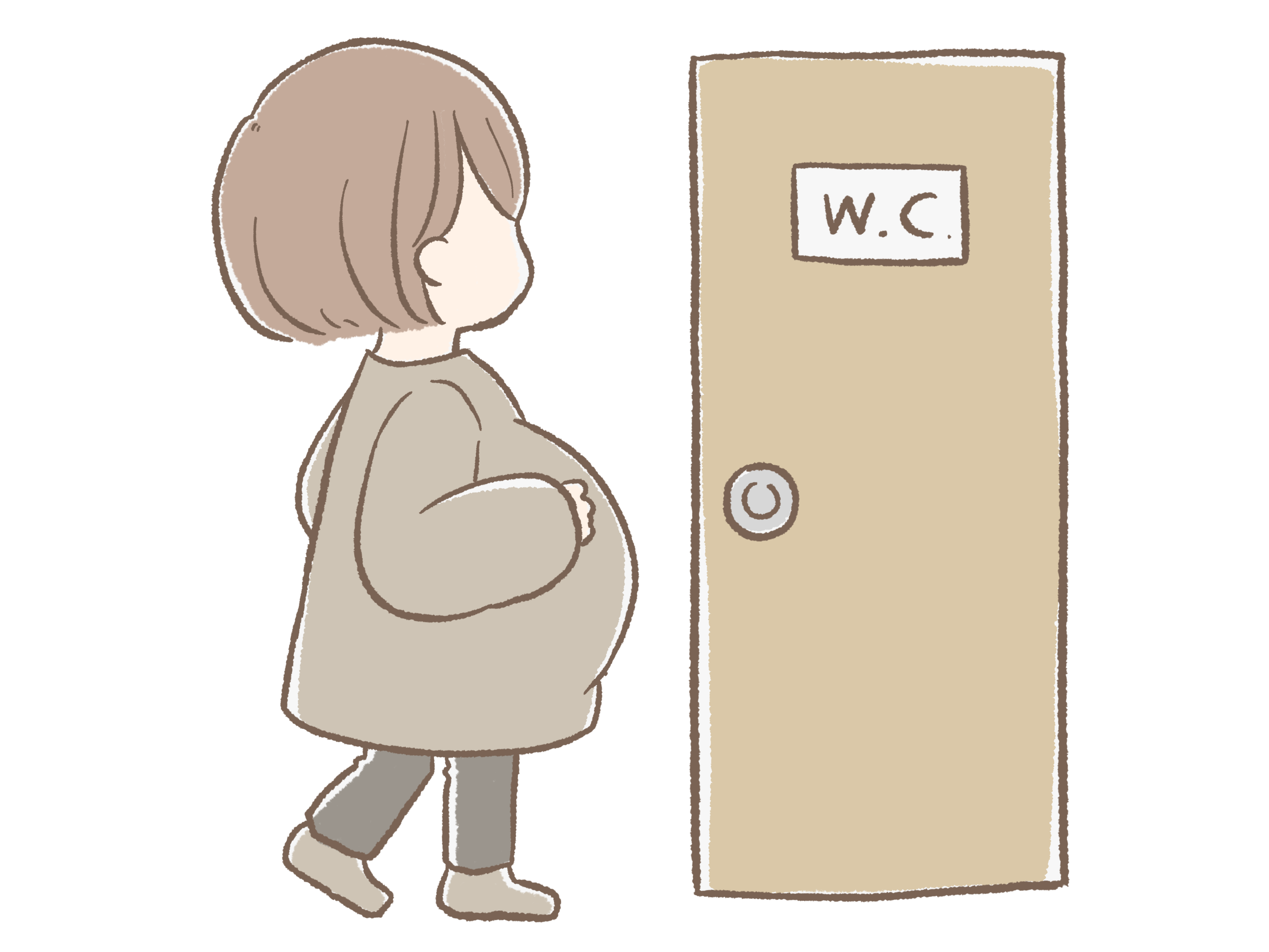 頻尿のときでもママと赤ちゃんのために守ってほしいこと：行きたくなったらトイレに行く