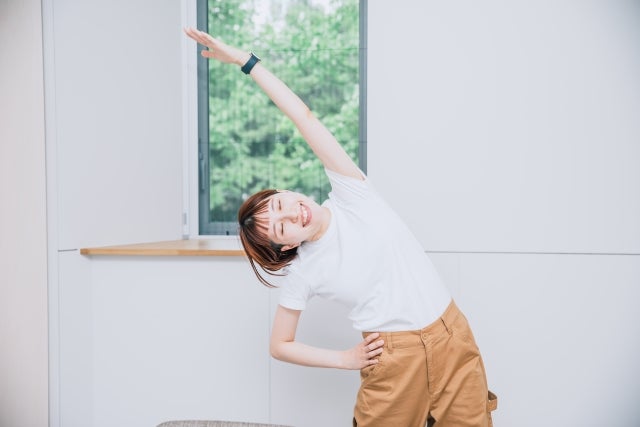 室内でのストレッチなど軽い運動も温活に有効
