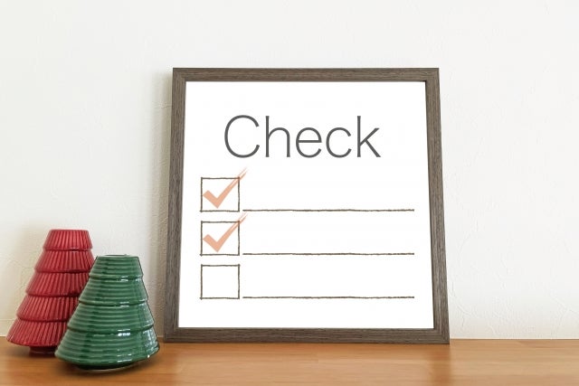 額縁入りのチェックメモ
