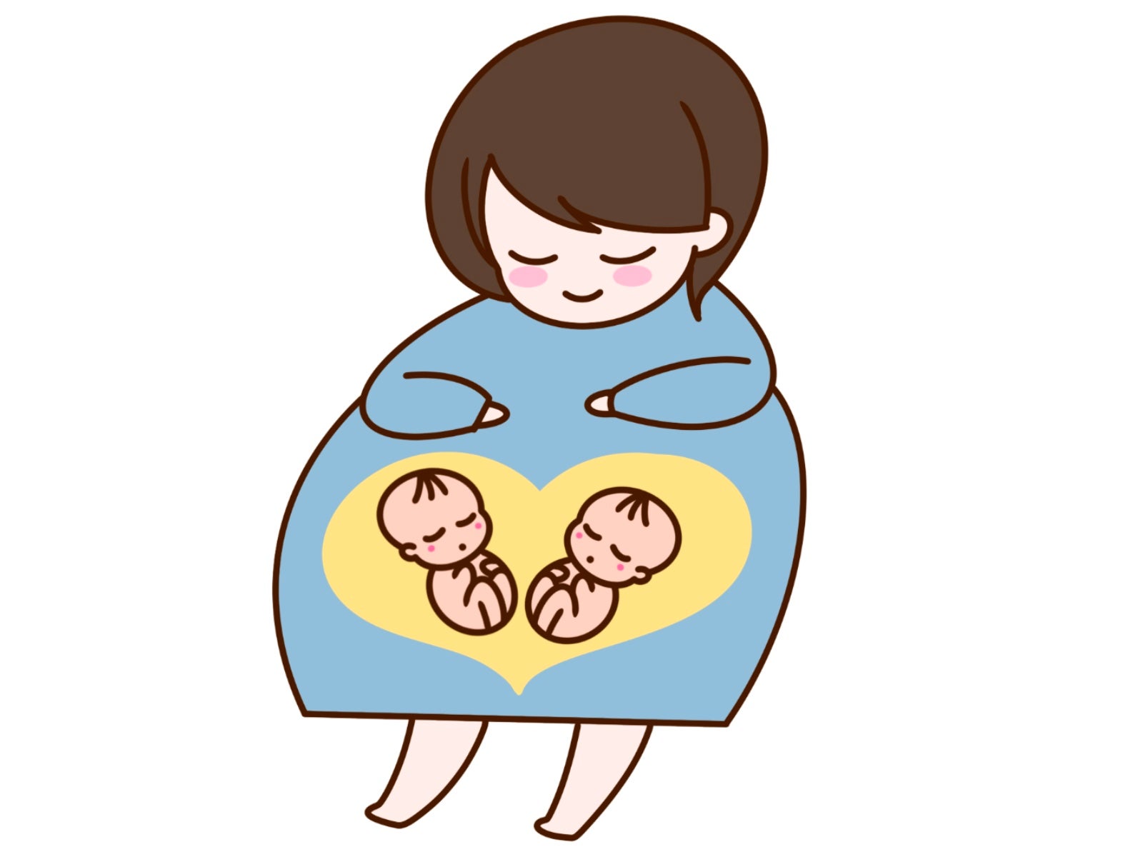 切迫早産のリスクが大きい人の7つの特徴：3. 双子や三つ子を妊娠している