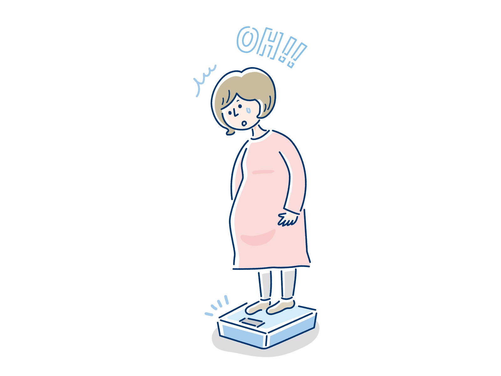 妊娠線ができる大きな原因は2つ：1.急激な体重増加、2.皮ふの乾燥
